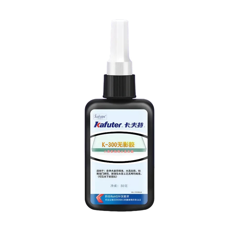 Kafuter K300 K302 K303 K306 Colla Acrilica UV per Vetro, Metallo, Plastica ABS - Adesivo Trasparente ad Alta Tenuta