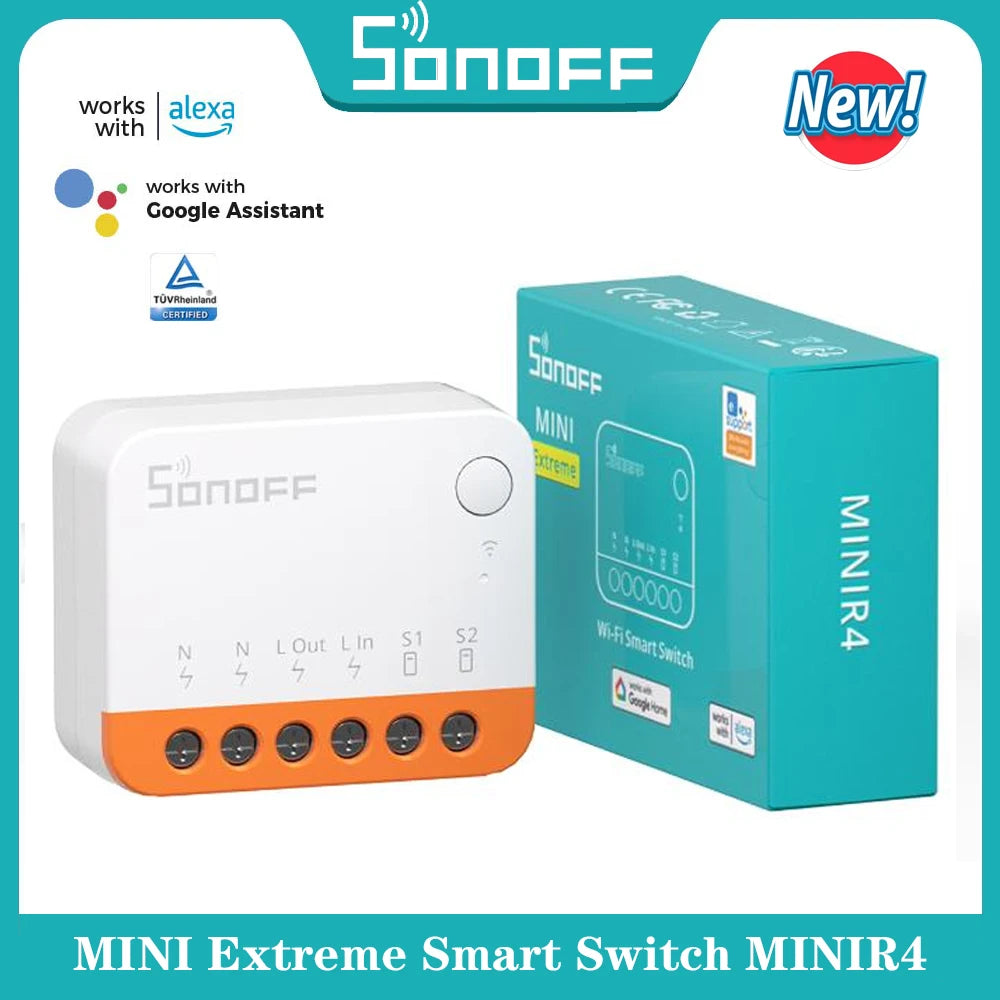 Sonoff Mini R4 Extreme Sonoff Minir4 Wifi Smart Switch Mini Sonoff R4 Telecomando a 2 vie Relè di staccare Smart Home Modlue