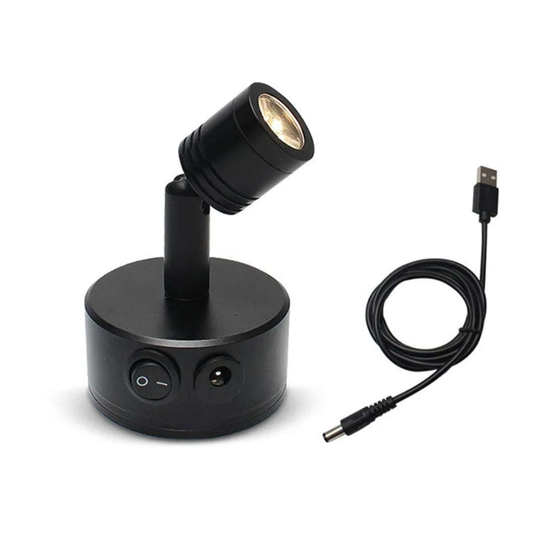 Lampada LED Ricaricabile USB da 3W con Ventosa, Luce d'Accento LED 4000K, Luce Focalizzata per Esposizione, Quadri, Armadi