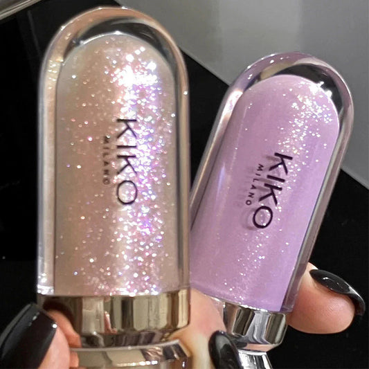 Originale Kiko 3D Mirror Lip Glaze, impermeabile, non sbiadisce e non si trasferisce sul bicchiere, delicato colore pasta di fagioli, finemente lucido, punto di fascino, rosso