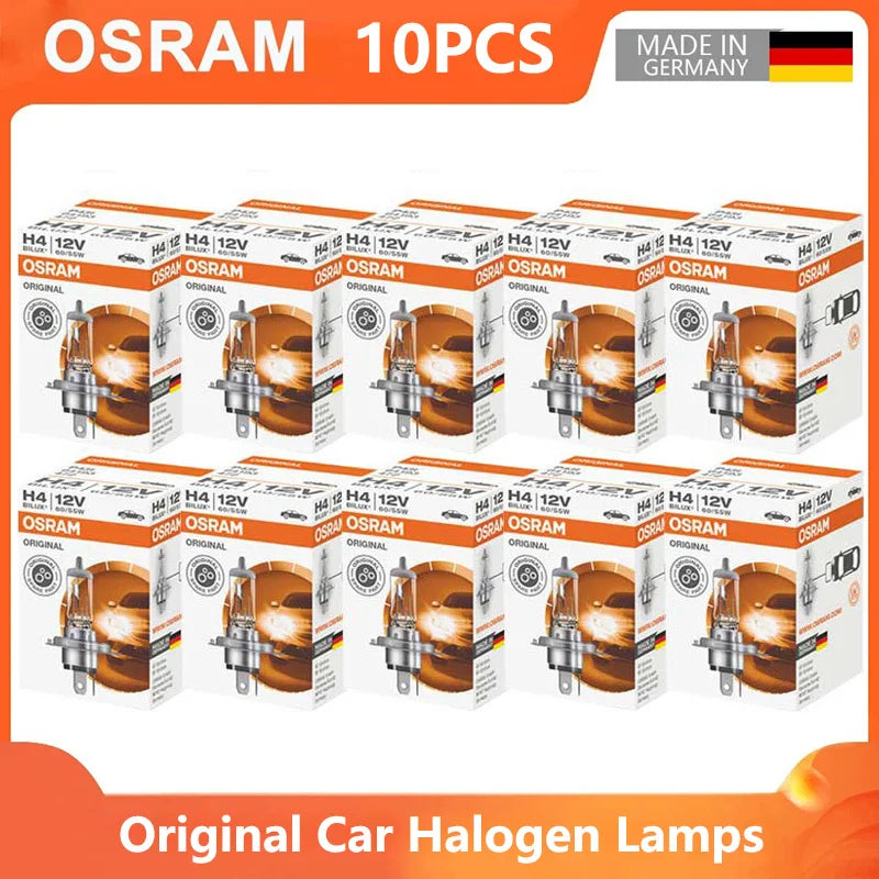 OSRAM 10 pz H4 H7 H11 HB3 HB4 Lampada Originale 3200 K Luce Frontale H8 H9 H16 9005 9006 Lampade Auto Lampadine Alogene Made in Germany USA