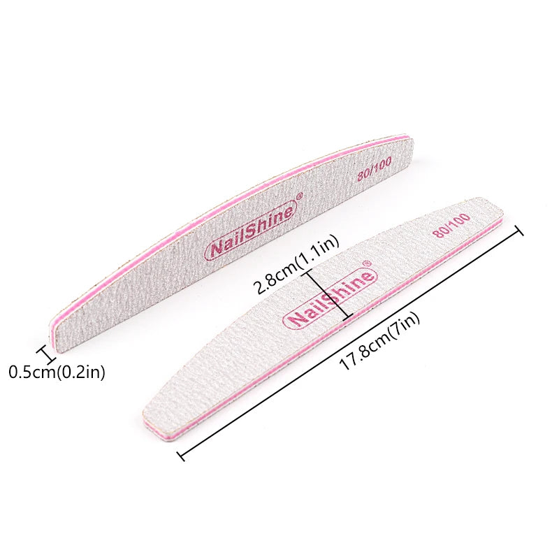 50 pz Lima per unghie in acrilico Forte carta vetrata Blocco tampone per unghie per manicure Lime a ongle 80/100/150/180/240/320 Lime per barche lavabili