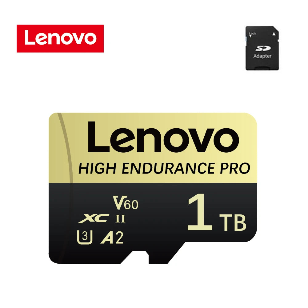 Scheda di memoria Micro SD TF ad alte prestazioni Lenovo, 1 TB, classe V60, A2, U3, per fotocamere d’azione DJI GoPro, 128 GB, 256 GB, 512 GB, scheda di memoria per droni.