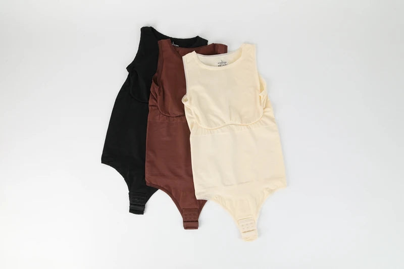 Perizoma Body per donna Tummy Control Shapewear Top Racerback Nuovo Body Modellante Collo alto Tuta Tuta
