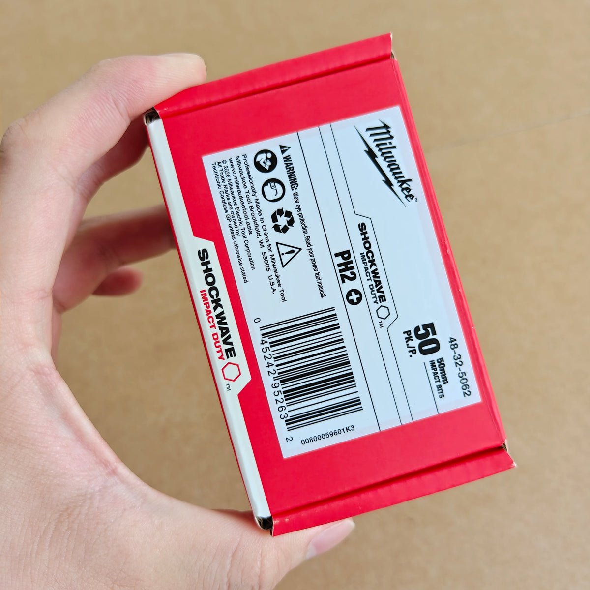 Punte per Trapano a Impatto Milwaukee Shockwave PH2, Serie di Punte per Avvitatore da 25mm/50mm/90mm
