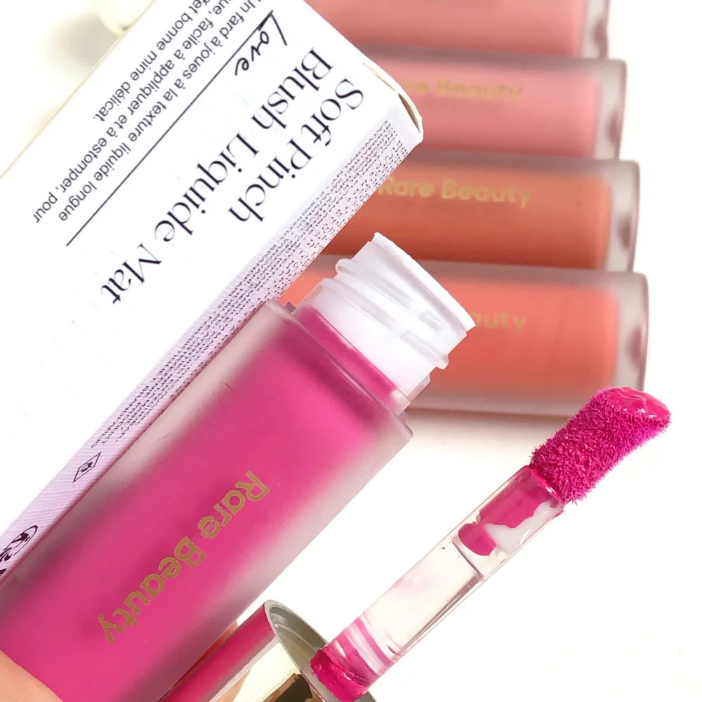 Rare Beauty Soft Pinch Blush Liquido Setoso e Scorrevole Idratante e Nutriente Lucidalabbra Liquido a Lunga Durata Cosmetico per il Trucco