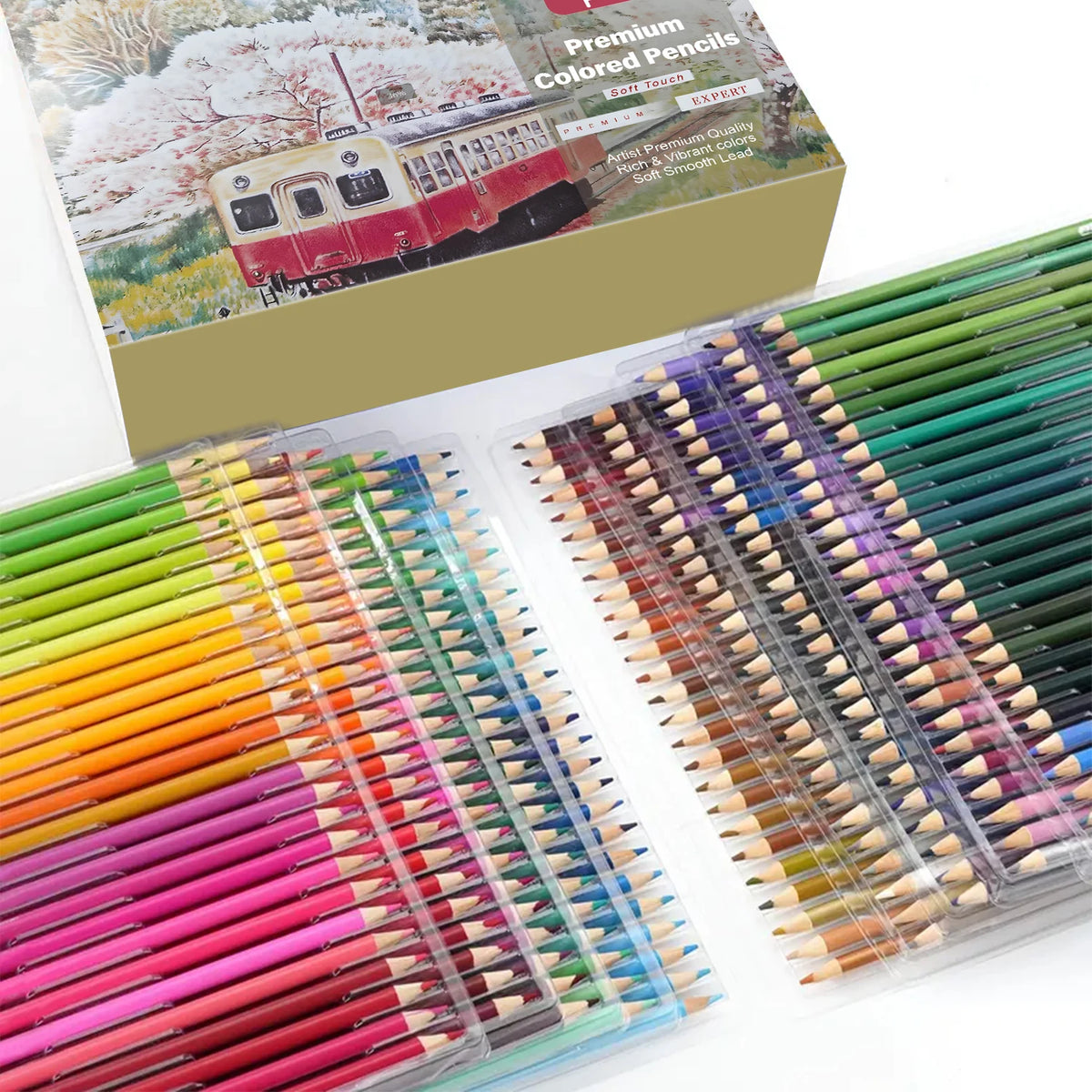 Set di Matite Colorate Professionali 72/120/180/260 Colori, Matite a Olio Non Tossiche per Disegno Artistico e Colorazione