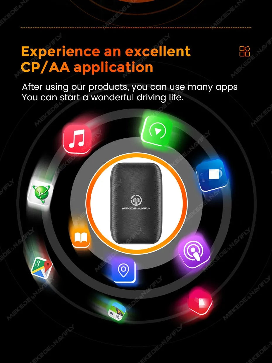 MEKEDE AI BOX Kit CarPlay con Sistema Operativo Android, CarPlay Wireless, Sistema di Intrattenimento Multimediale per Auto, Box TV Intelligente per Netflix e YouTube
