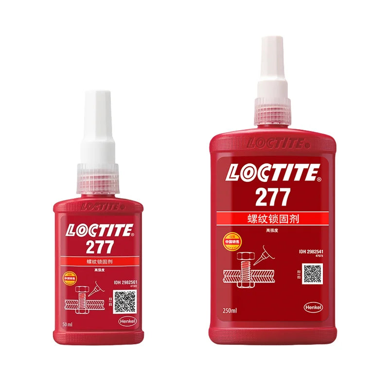 100% originale Loctite 277 Frenafiletti Vite Colla Rossa Ad Alta resistenza Ad Alta viscosità Colla anaerobica Fissatore per viti 50ml/250ml