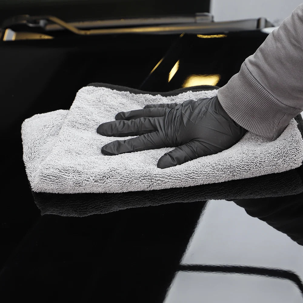 SPTA 1PC Asciugamano per decontaminazione bordi in microfibra Panno per auto in microfibra extra morbido per lavaggio auto per la pulizia degli interni