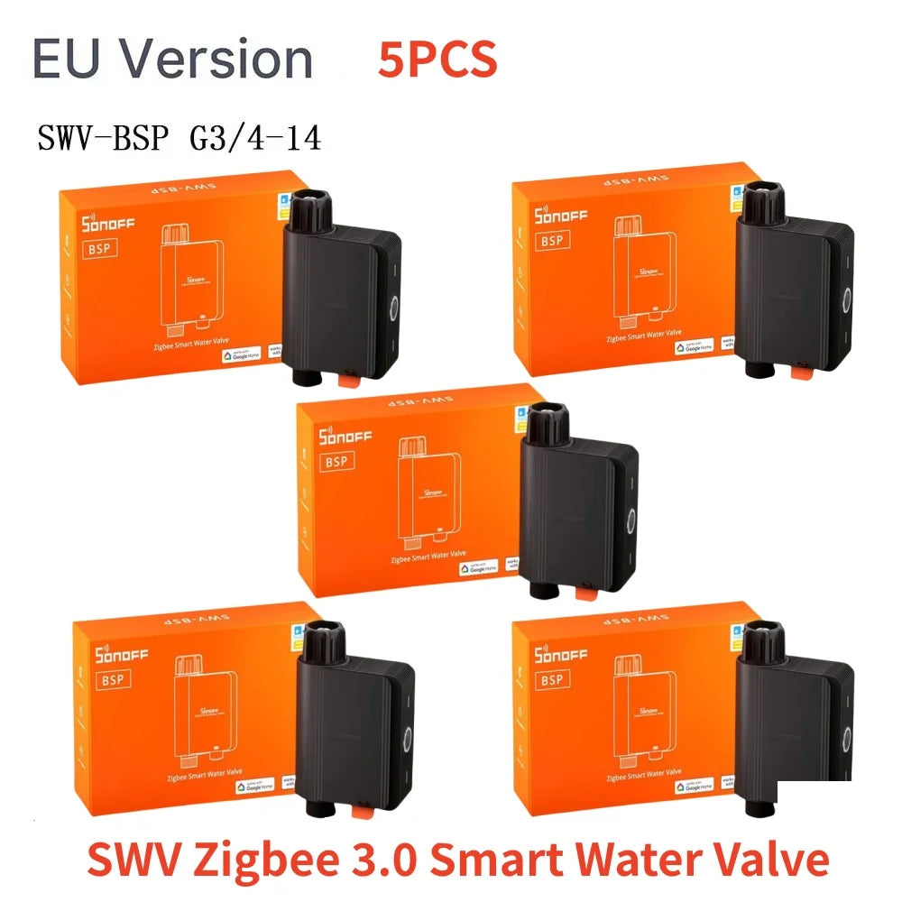 SONOFF SWV SONOFF Valvola dell'Acqua SWV-BSP ZIGBEE, Sistema di Controllo Irrigazione Intelligente, Timer, Controllo Vocale tramite App Google Eweli