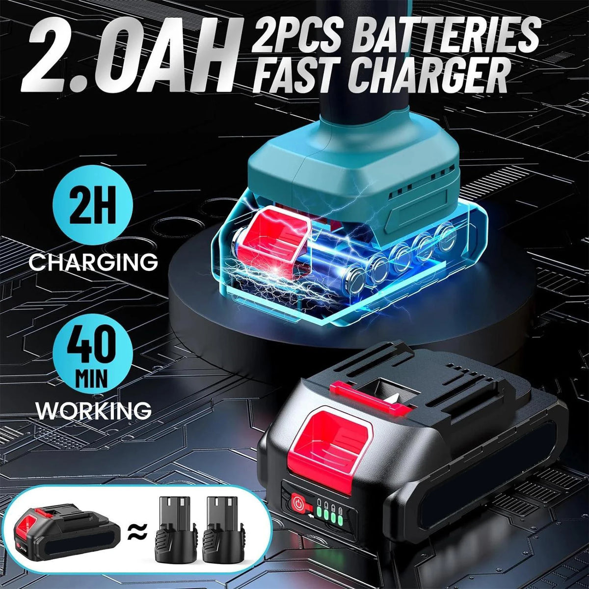 Lucidatrice elettrica per auto, 2500-7000 giri/min, strumento per lucidatura elettrica, 6 velocità, senza fili, macchina per lucidatura auto, compatibile con batteria Makita 21V