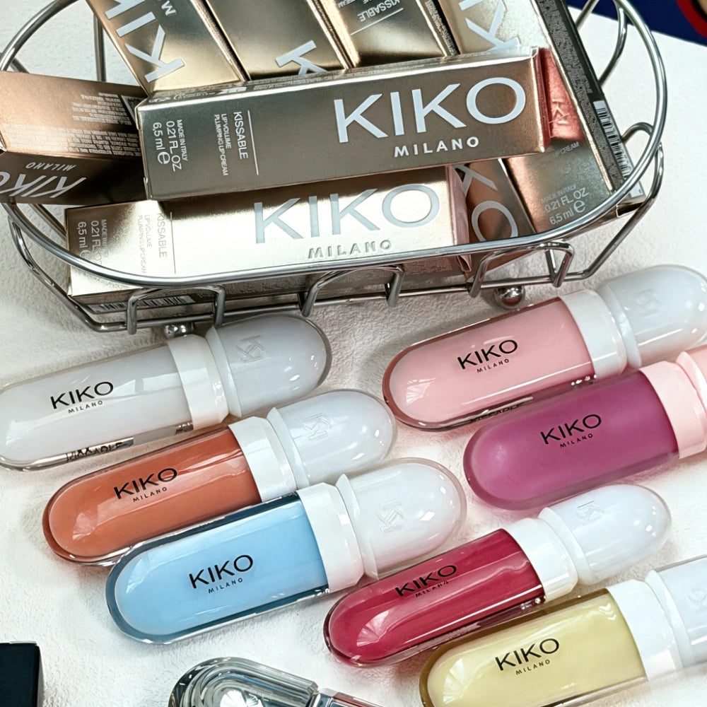 KIKO MILANO Kissable Plumping Lip Cream, Lucidalabbra Idratante, Trucco Quotidiano, Serata Romantica, Tonalità Assortite, Brillantezza a Lunga Durata