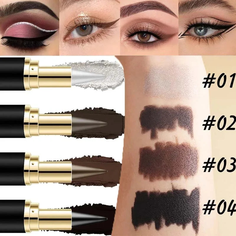 Matita Gel Eyeliner Impermeabile Opaca Nera Bianca Liscia Altamente Pigmentata Anti-sbavatura Stick Ombretto Multiuso Cosmetico per Trucco Occhi