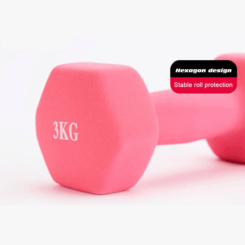 Manubri da donna da 1/2/3/4 kg attrezzature per la casa fitness bilanciere attrezzature in ghisa solida per il dimagrimento del braccio yoga e la perdita di peso