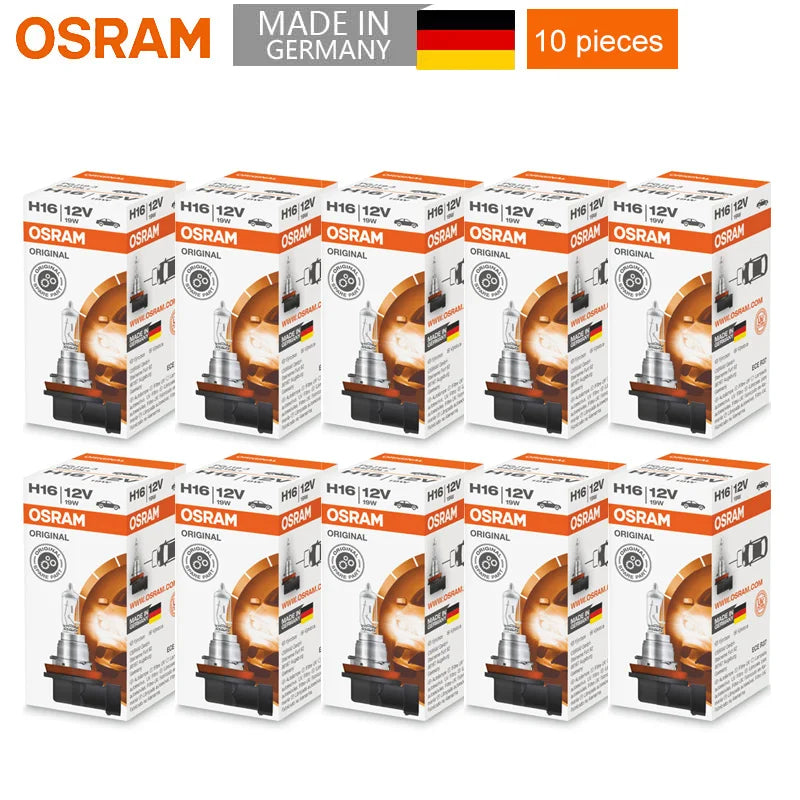 OSRAM 10 pz H4 H7 H11 HB3 HB4 Lampada Originale 3200 K Luce Frontale H8 H9 H16 9005 9006 Lampade Auto Lampadine Alogene Made in Germany USA