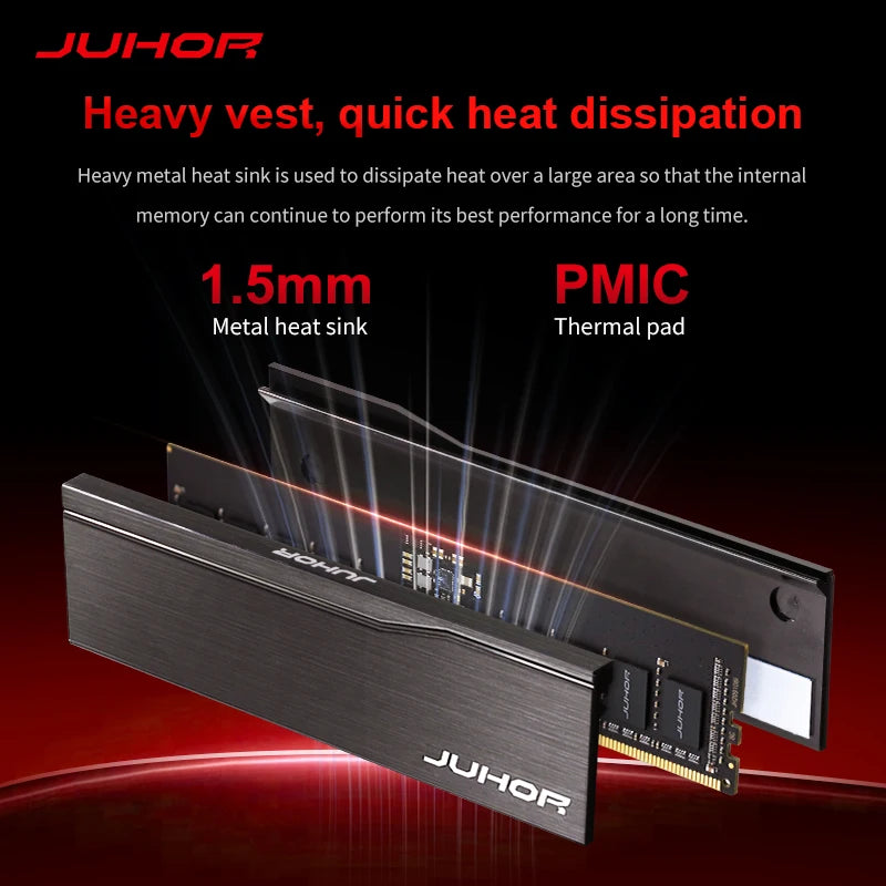 JUHOR RAM DDR5 16GB 6000MHz Memoria per Computer Desktop da Gaming Fai-da-te