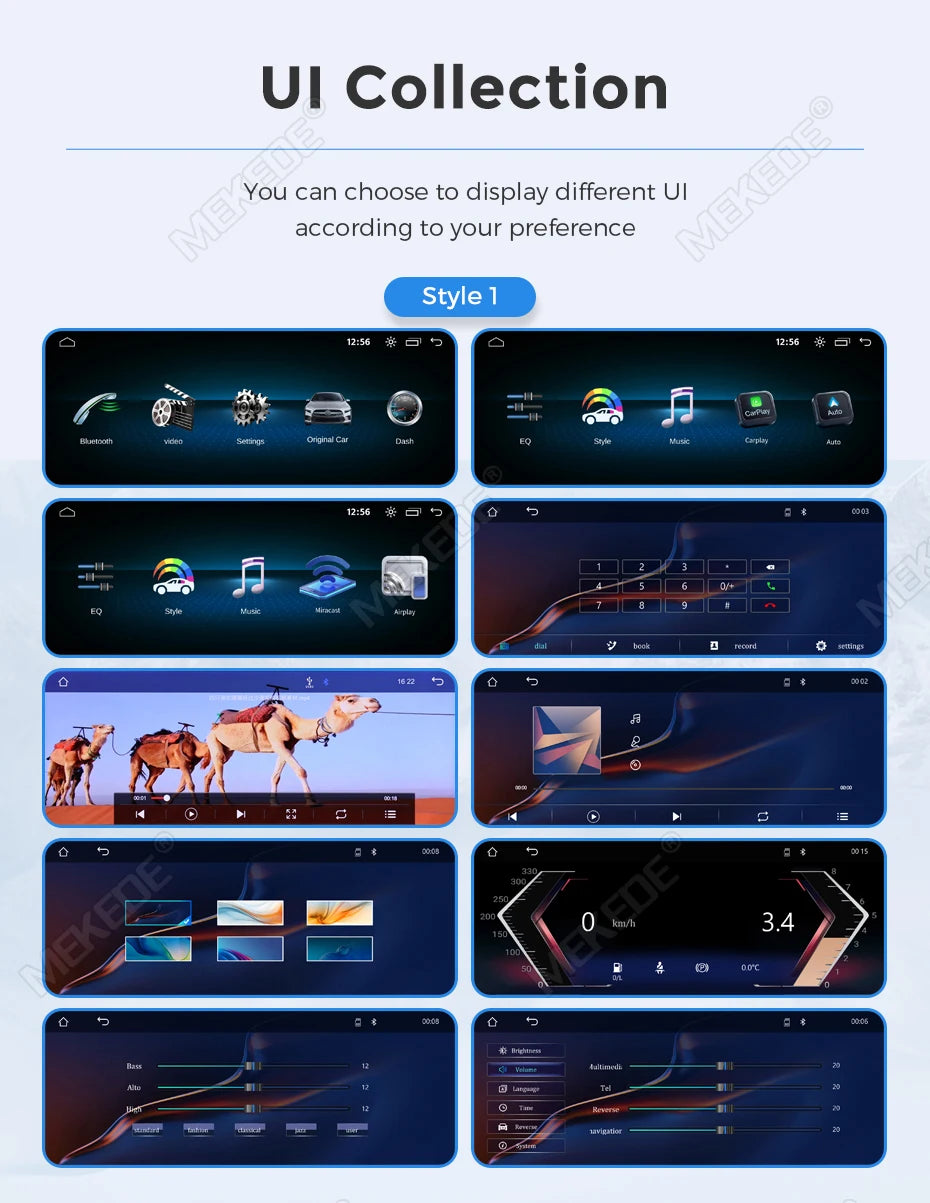 Mekede, schermo da 12,3 pollici, risoluzione 2K, sistema di navigazione GPS con CarPlay e Android Auto, autoradio multimediale con sistema operativo Linux per Mercedes Benz C W205, GLC X253, Classe V W447, lettore video 4K.