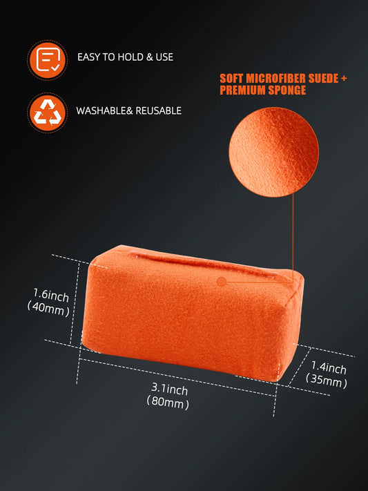 Applicatore in Microfibra SPTA per Rivestimenti Ceramici, Spugna in Camoscio per Detailing Auto, Applicazione di Cera e Sigillanti