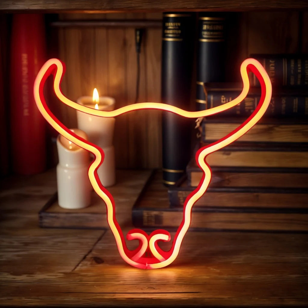 1 pezzo, luce al neon decorativa per un'atmosfera artistica moderna, decorazione da parete per feste natalizie, regalo per matrimoni, scene di laurea, alimentata tramite USB o a batteria (batteria non inclusa)