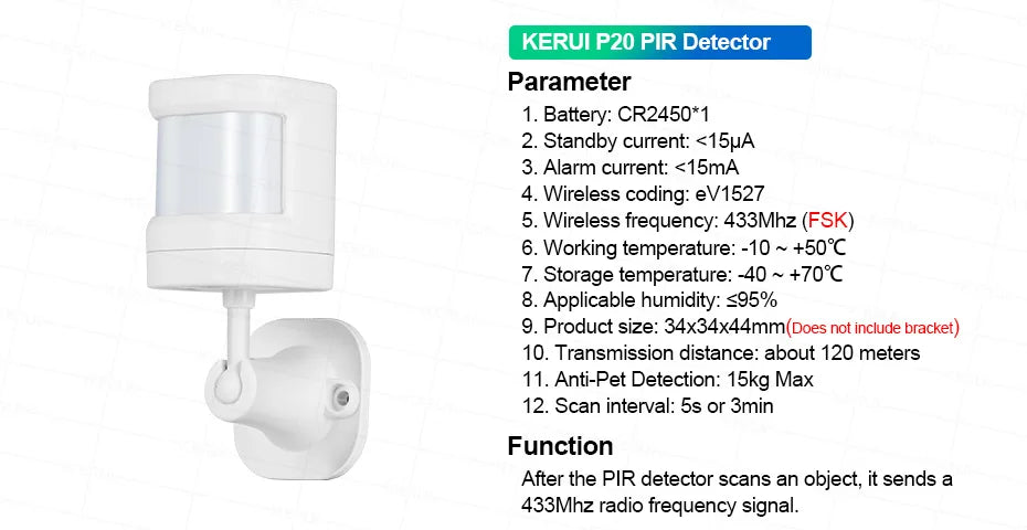 KERUI NUOVO Allarme domestico wireless 4G + WiFi con ampio touch screen IPS da 7 pollici Sistema di allarme intelligente Tuya con sensore di movimento per la casa