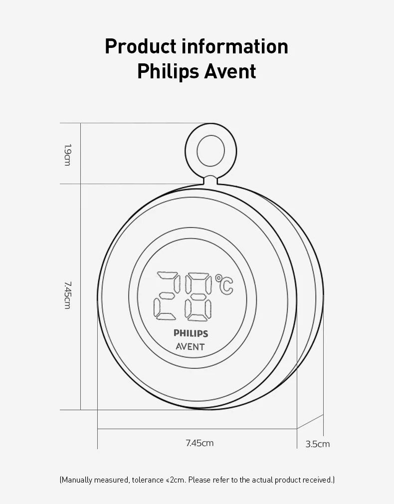 Termometro Digitale per Bagnetto Philips Avent, Lettura Rapida in 5 Secondi, Ricaricabile USB, Materiale ABS Sicuro, Misuratore di Temperatura Galleggiante per Bambini