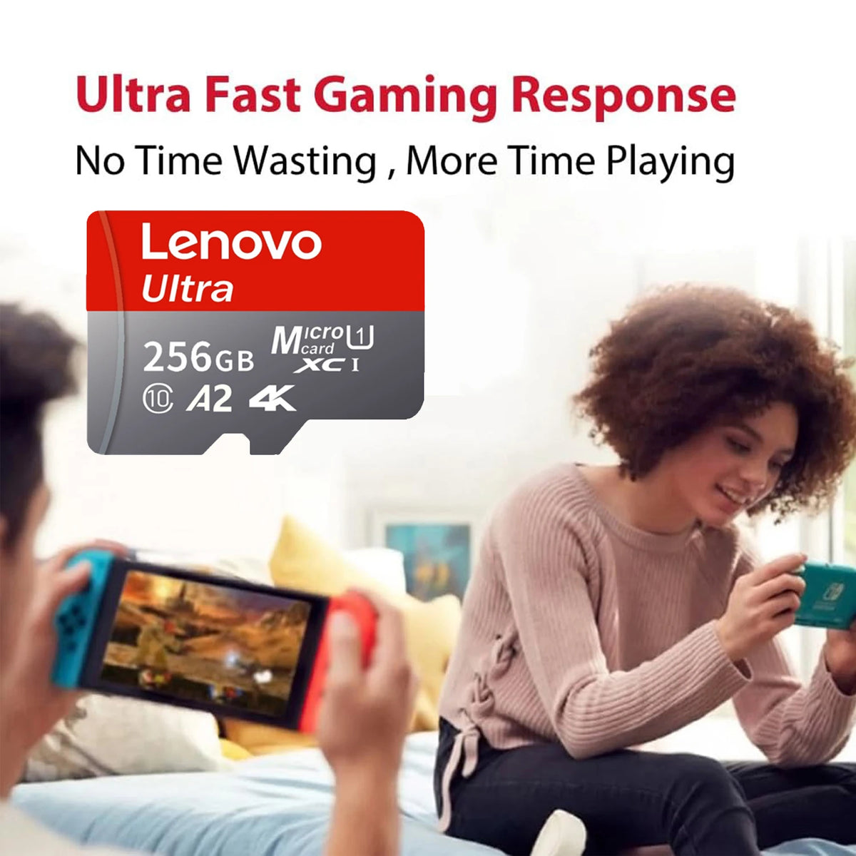 Scheda di memoria Lenovo da 1 TB, scheda di memoria ad alta velocità da 128 GB, scheda Micro SD da 512 GB e 256 GB, classe 10, scheda TF per smartphone, tablet e droni.