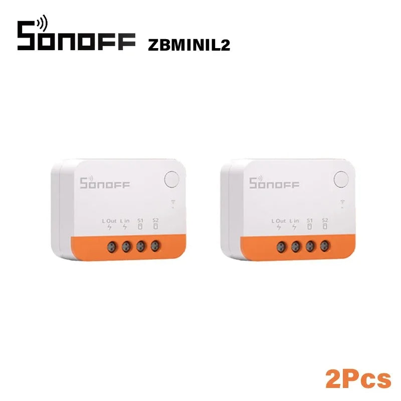 Sonoff ZBMINI L2 Zigbee Smart Switch fai-da-te Nessun cavo neutro richiesto Controllo bidirezionale a 1 banda Alexa Google Home Controllo vocale
