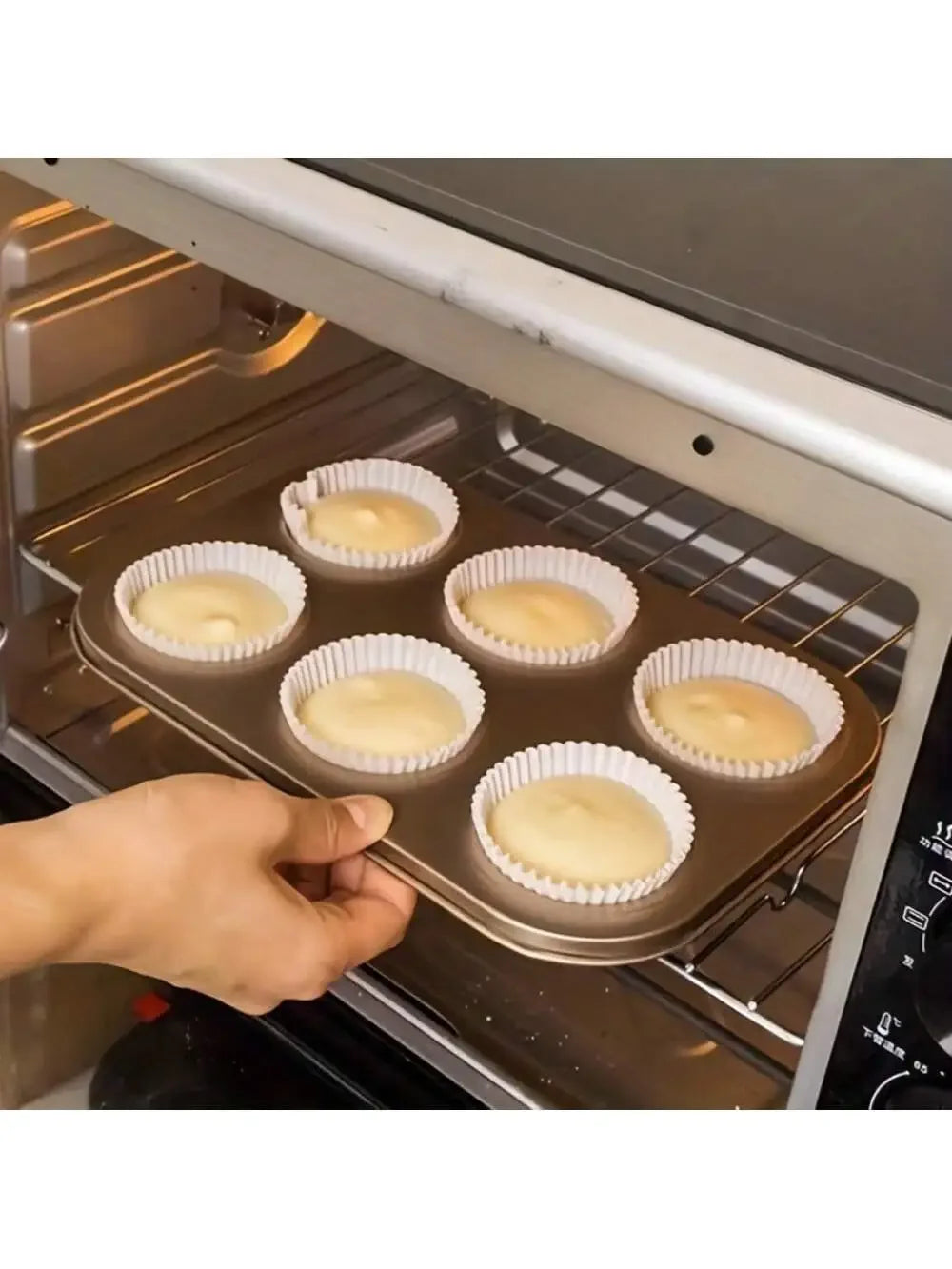 Teglia per cupcake Vassoio per muffin Stampo per cupcake Teglia per muffin Teglia da forno in acciaio al carbonio Teglia per biscotti antiaderente Stampo per torta al microonde