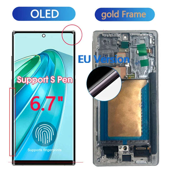 NUOVO Display AMOLED Per Samsung Galaxy S25 Ultra 5G Display LCD Touch Screen Digitizer Assembly Per Samsung S25 Ultra Display
