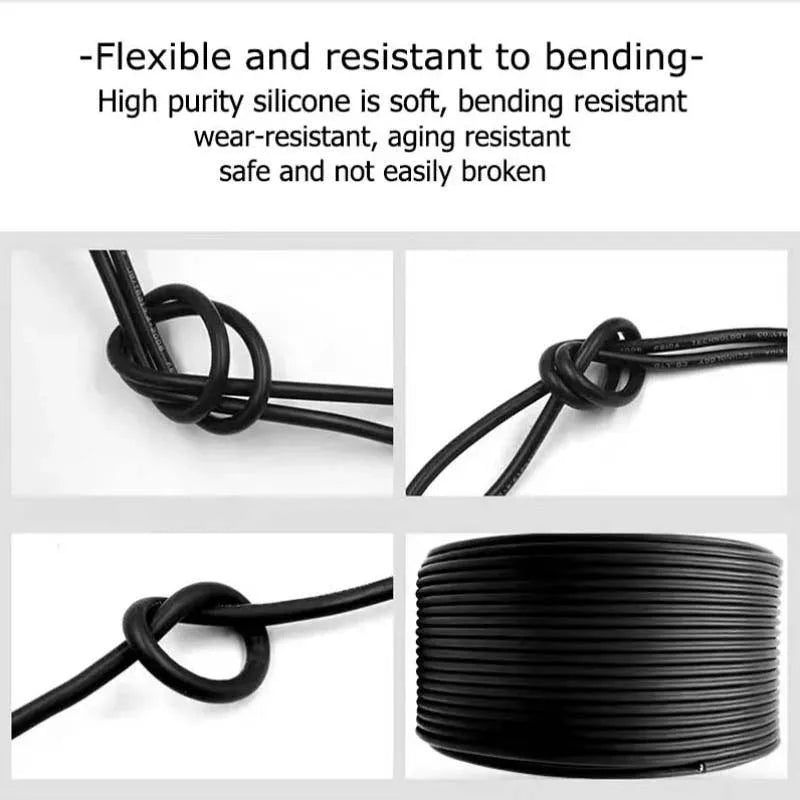 Cavo di alimentazione CA ad alta tensione 2 4 6 8 10 12 14 16 18 AWG Cavo elettrico in silicone Cavo in rame resistente al calore per inverter batteria