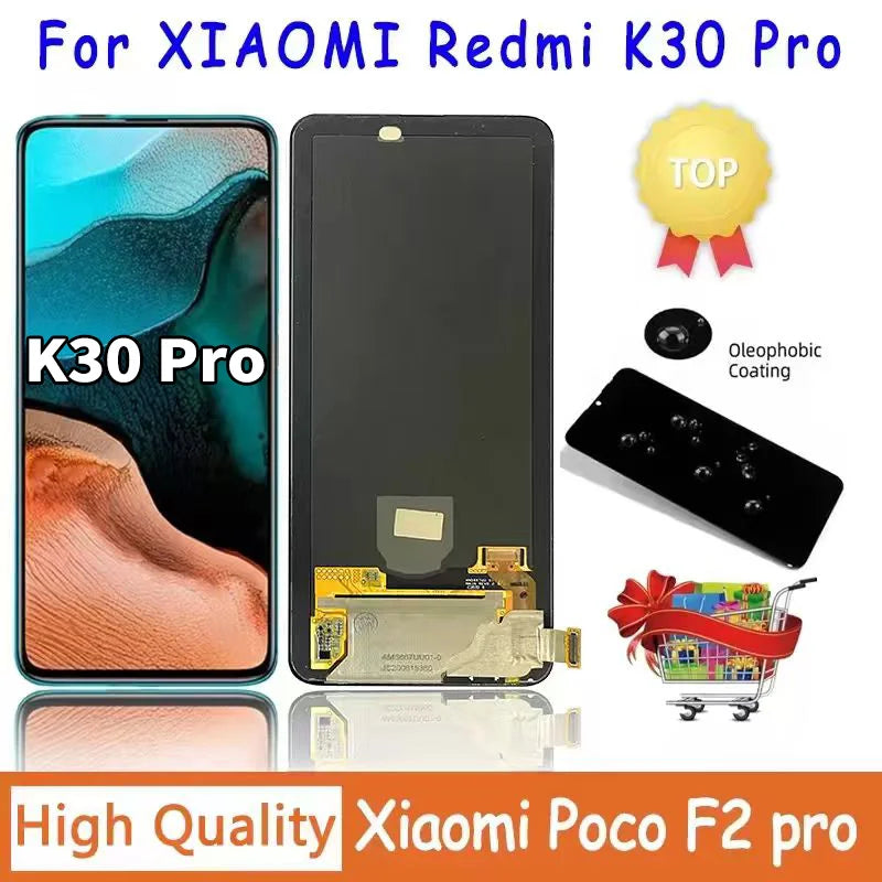 Nuovo Display AMOLED per Xiaomi Redmi K30 Pro, Schermo Touch con Digitalizzatore per Xiaomi Pocophone Poco F2 Pro M2004J11G