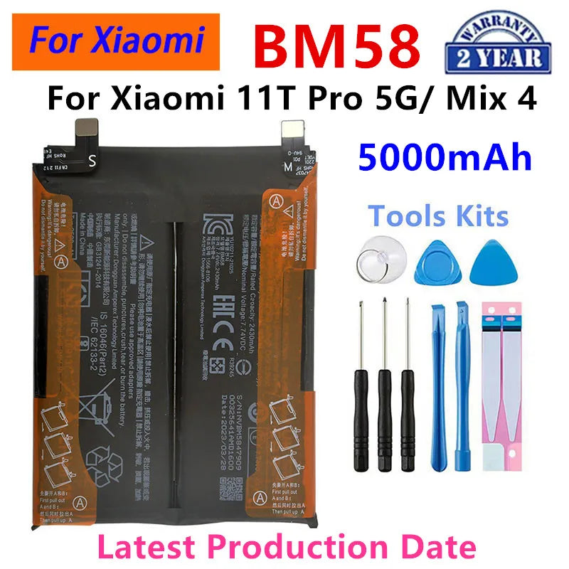 Originale BN5E BM4W BM4X BM5J BM53 BM58 BN66 BN5A BN5C BN5H BN57 BP45 BP4E BP46 per Xiaomi 11T Pro 5G/10T lite/Mi 12T Pro/10T Pro