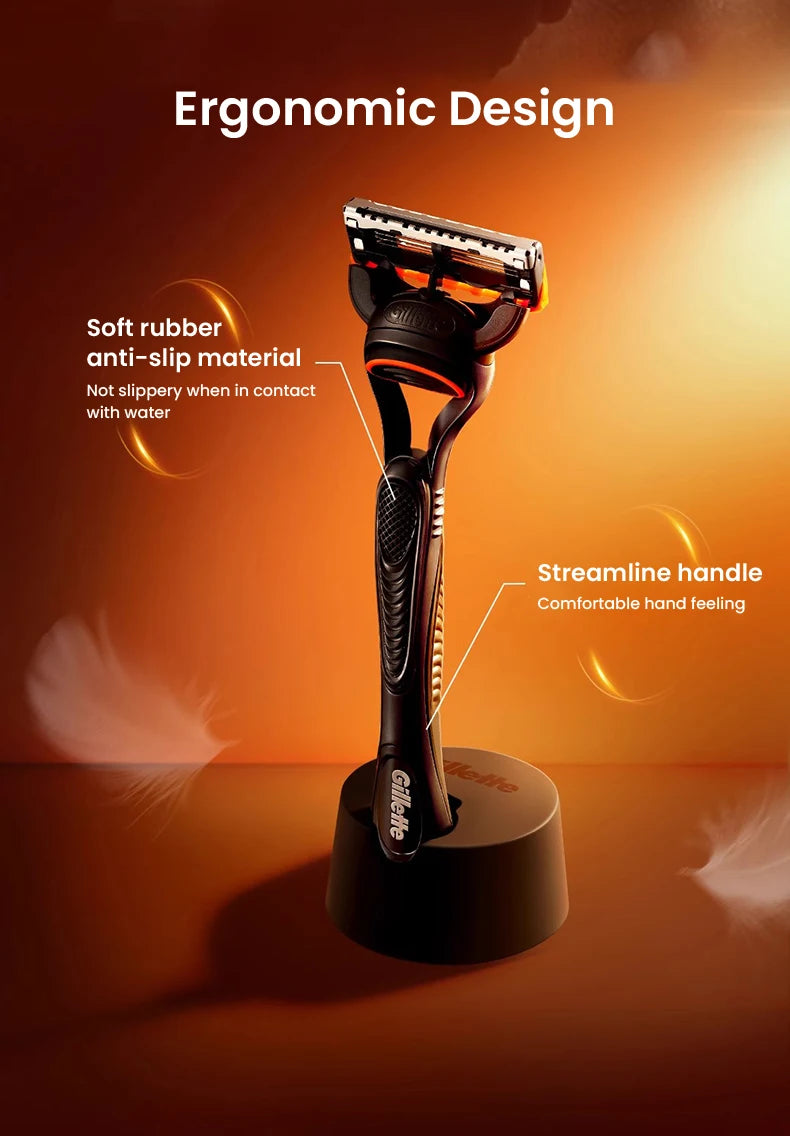 Set Rasoio Gillette Fusion 5 con 5 Lame Ultra-Sottili, Striscia Lubrificante e Rifinitore Posteriore, Disponibile in Diverse Specifiche