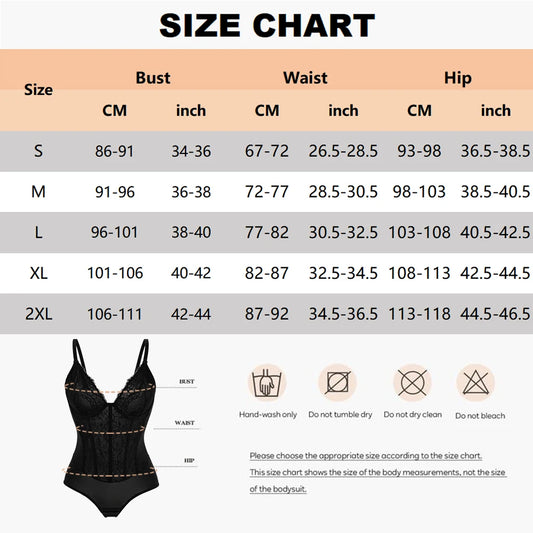 Body modellante in pizzo da donna con ferretto, controllo della pancia, modellante per tutto il corpo, corsetto con scollo a V, top, tuta, slip, lingerie, abbigliamento sexy