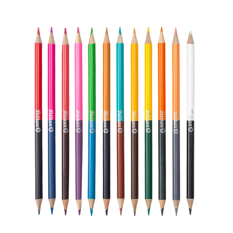 Matite a doppia testa da 24 colori per bambini Disegno professionale Schizzi e arte pastello Materiale scolastico premium per studenti