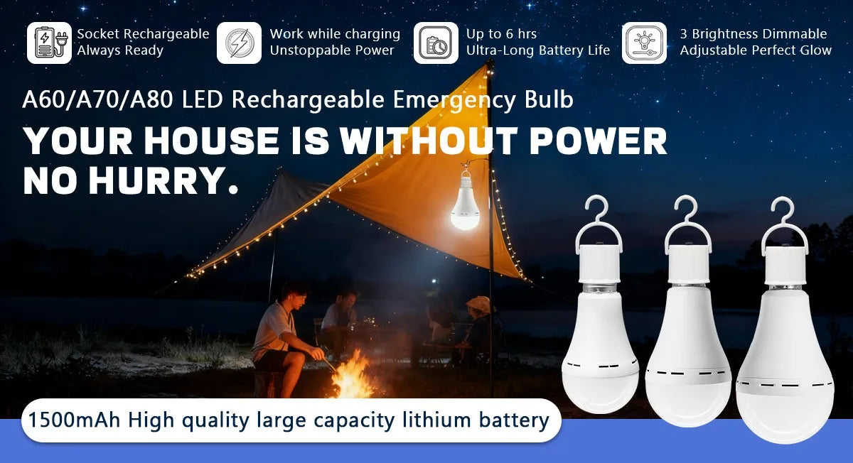 1-10 pezzi lampadina a LED ricaricabile AC100-240V E27 7W 9W 12W lampadina di emergenza per energia domestica campeggio esterno portico lampade da giardino