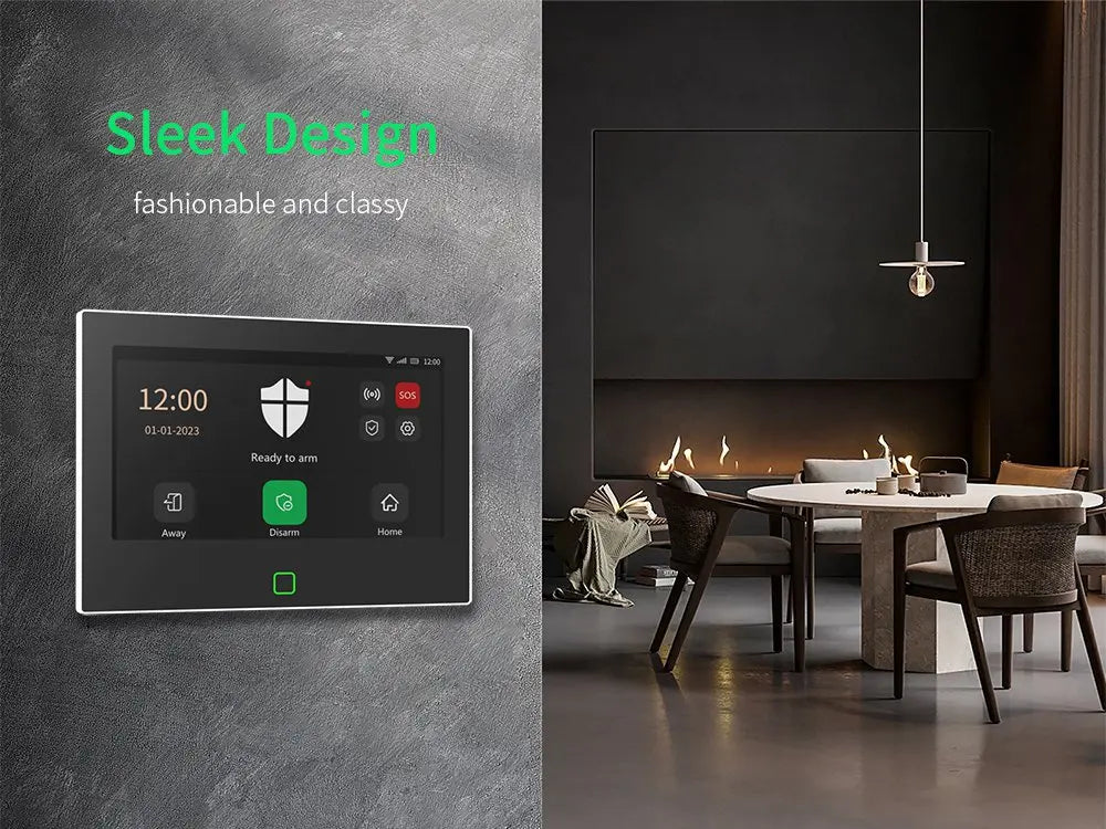 Sistema di allarme domestico Staniot da 7 pollici, wireless, WiFi, 4G, Tuya Smart, kit di protezione di sicurezza con sirena integrata da 115 dB e batteria da 5000 mAh