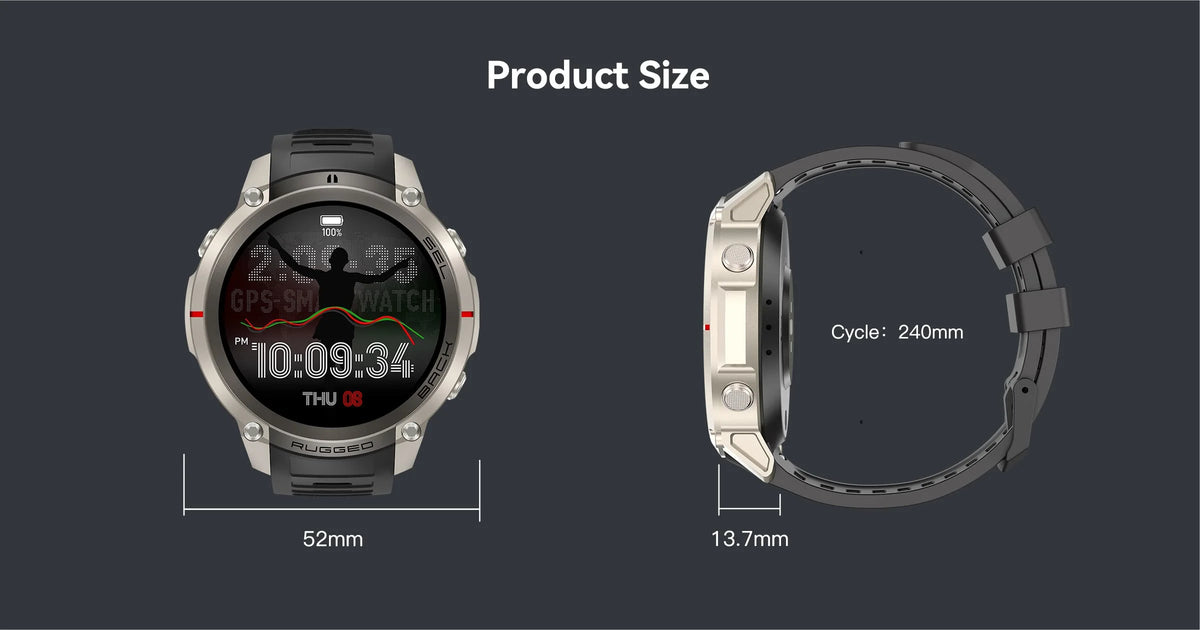 2026 NUOVO Smartwatch con Mappe Offline per Uomo, Display AMOLED HD da 1,43 Pollici, GPS Esterno Integrato, Bussola, Altimetro, Impermeabile 5ATM, Orologio Sportivo per Nuoto, Ciclismo e Corsa