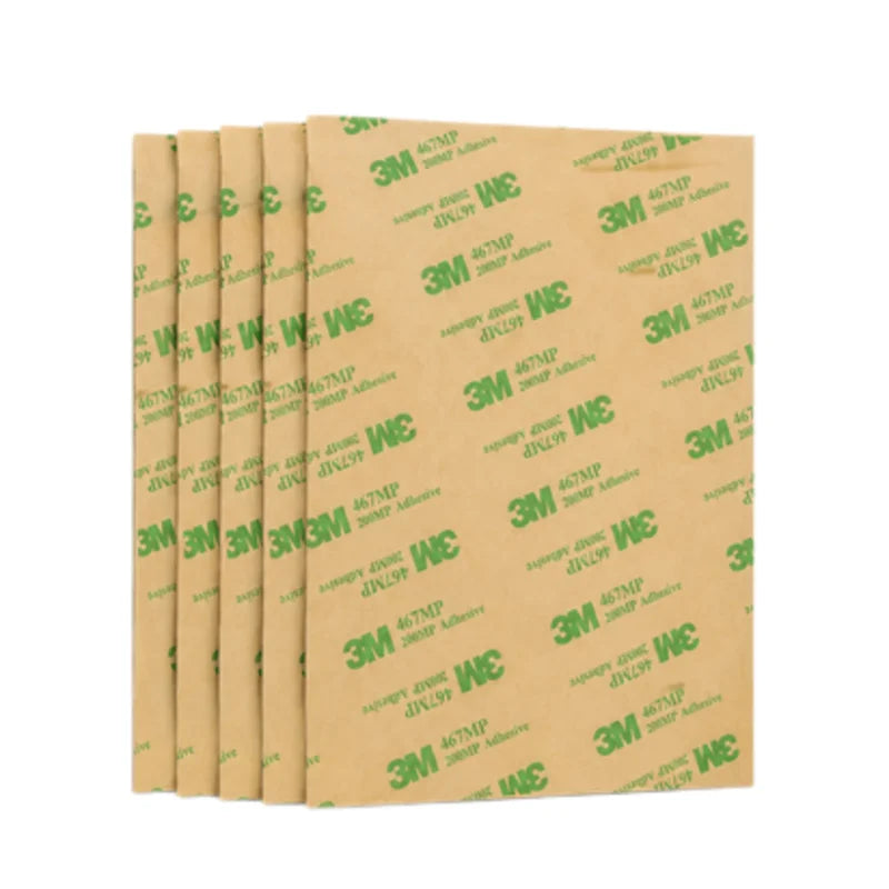 Foglio Adesivo 3M 467MP, Nastro Biadesivo Ultra Sottile 200MP per Alte Temperature, per Metallo, PC, Acrilico, Elettronica, 100x200/240x300mm