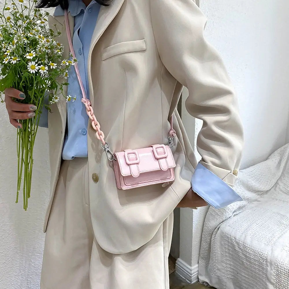Mini borse a tracolla piccole per donna Borsa a catena per ragazza Borsa in pelle PU Borse a tracolla per ragazza da donna Designer 2022 Estate Giallo