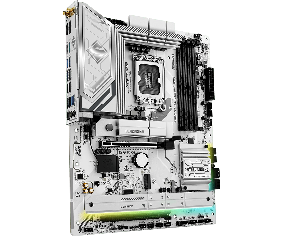 Scheda Madre ASROCK B860 STEEL LEGEND WIFI LGA1851 Supporta Core Ultra 5 225F 5 225 7 265KF 7 265F DDR5 256GB 2.5GbE ATX PCI-E 5.0