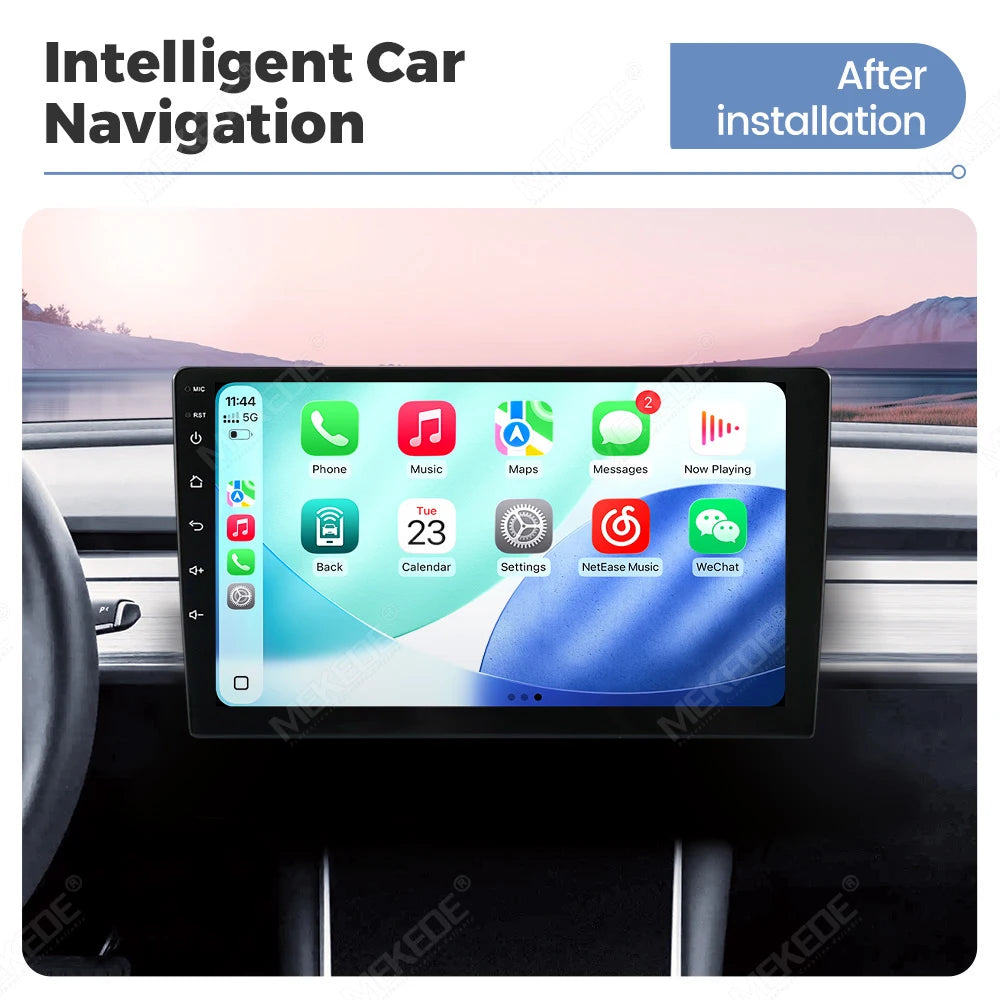 MEKEDE Autoradio universale da 7/9/10.1 pollici con CarPlay e Android Auto, navigatore GPS Android, lettore multimediale per Peugeot, VW, Nissan, Hyundai, Kia, Benz, Audi, BMW, con WiFi, touchscreen, autoradio, lettore video,