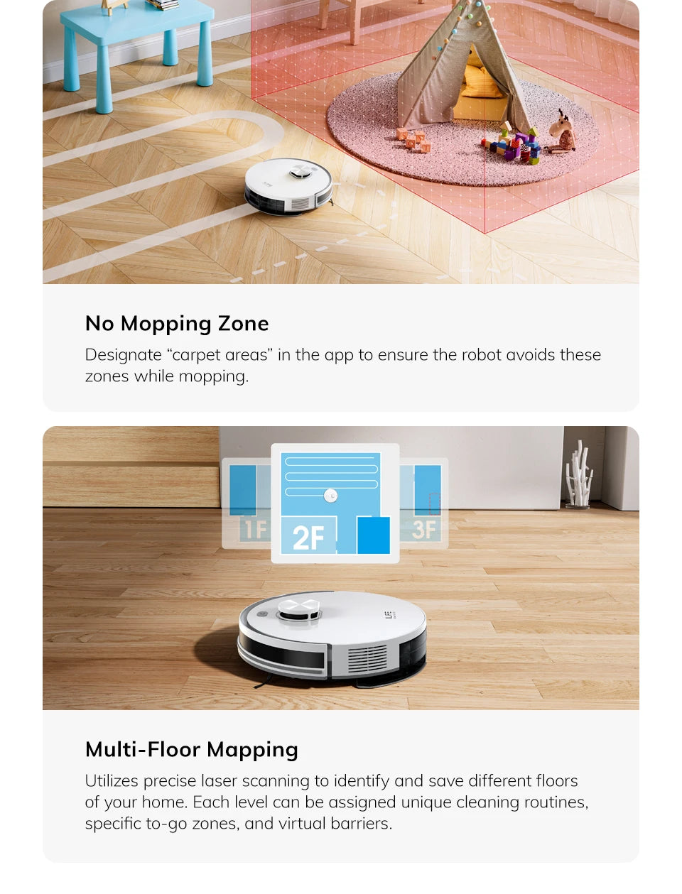 Robot Aspirapolvere ILIFE V30, Navigazione Laser, Aspirazione 10000Pa, Fino a 150 Minuti di Autonomia, Controllo APP, Pulizia Personalizzabile