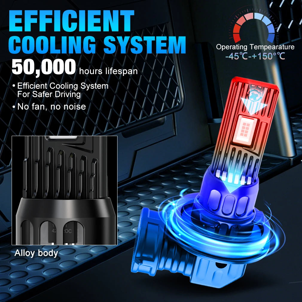 Fari LED XSTORM H11 9005 Canbus 40000LM 150W, Lampadine per Auto H11, Luci LED per Auto HB3, Fari Fendinebbia 6000k 12V