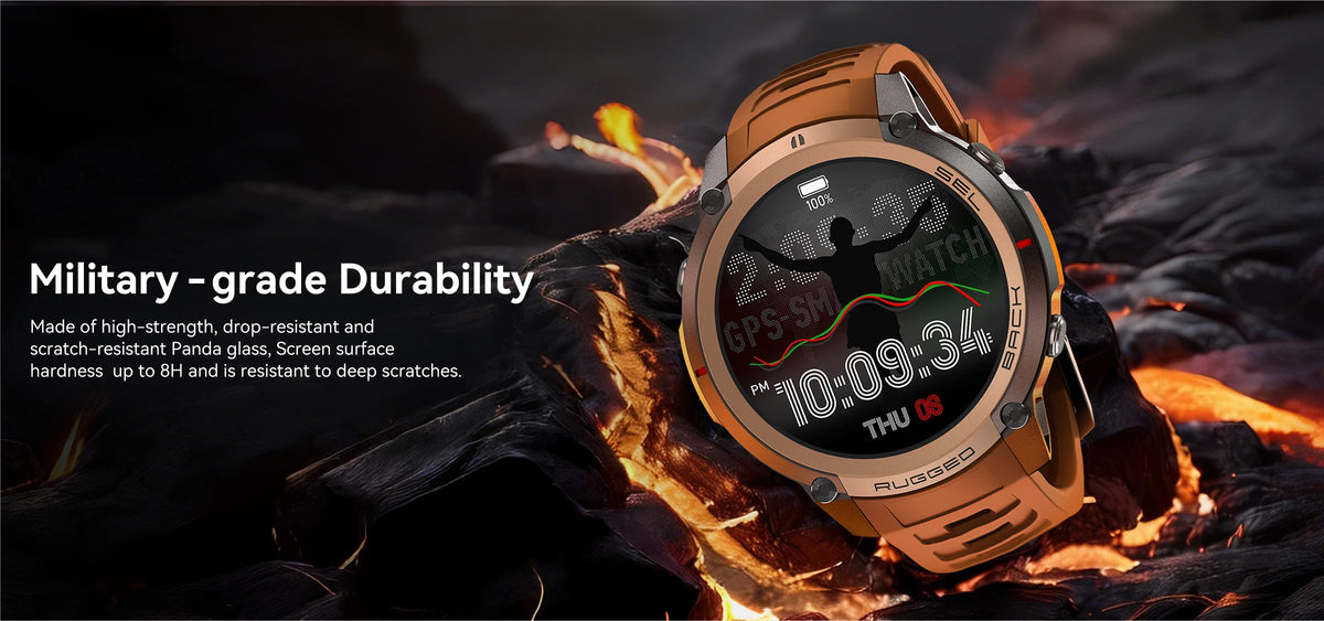 2026 NUOVO Smartwatch con Mappe Offline per Uomo, Display AMOLED HD da 1,43 Pollici, GPS Esterno Integrato, Bussola, Altimetro, Impermeabile 5ATM, Orologio Sportivo per Nuoto, Ciclismo e Corsa