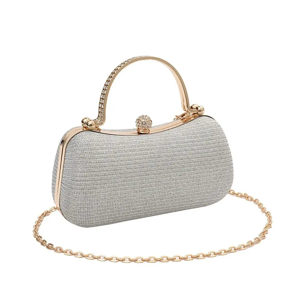 Borsa da sera da donna con perline da sposa Borsa da pranzo Borse a tracolla a catena Elegante pochette con strass Borsa da sera a forma di uovo