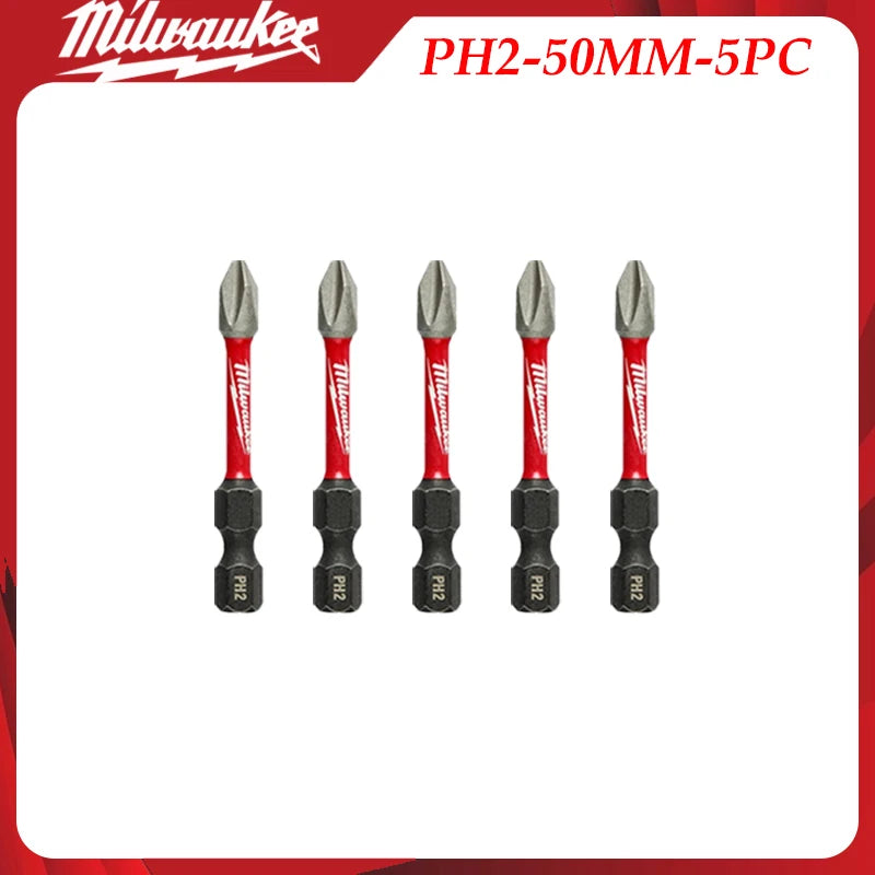 Kit di Punte per Trapano a Impatto Milwaukee Heavy-Duty, Attacchi Esagonali da 1/4", Punte Magnetiche Organizzate in Custodia Portatile
