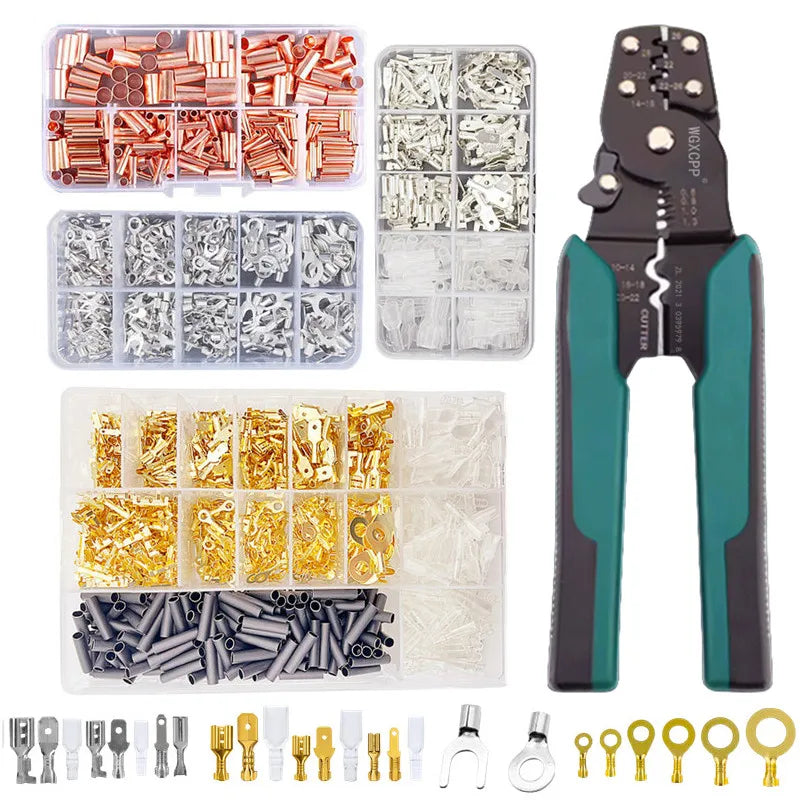 Terminale a crimpare in scatola, connettore elettrico, a forma di U/O, terminazione di giunzione 2,8/4,8/6,3 mm, connettore cavo, pinze di terminazione cavo