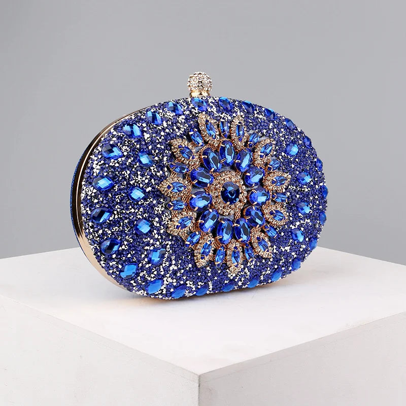 Diamond Crystal Women Make Up Cosmetic Evening Shoulder Messenger pochette borsa per telefono borsa dorata argentea rossa rosa nera